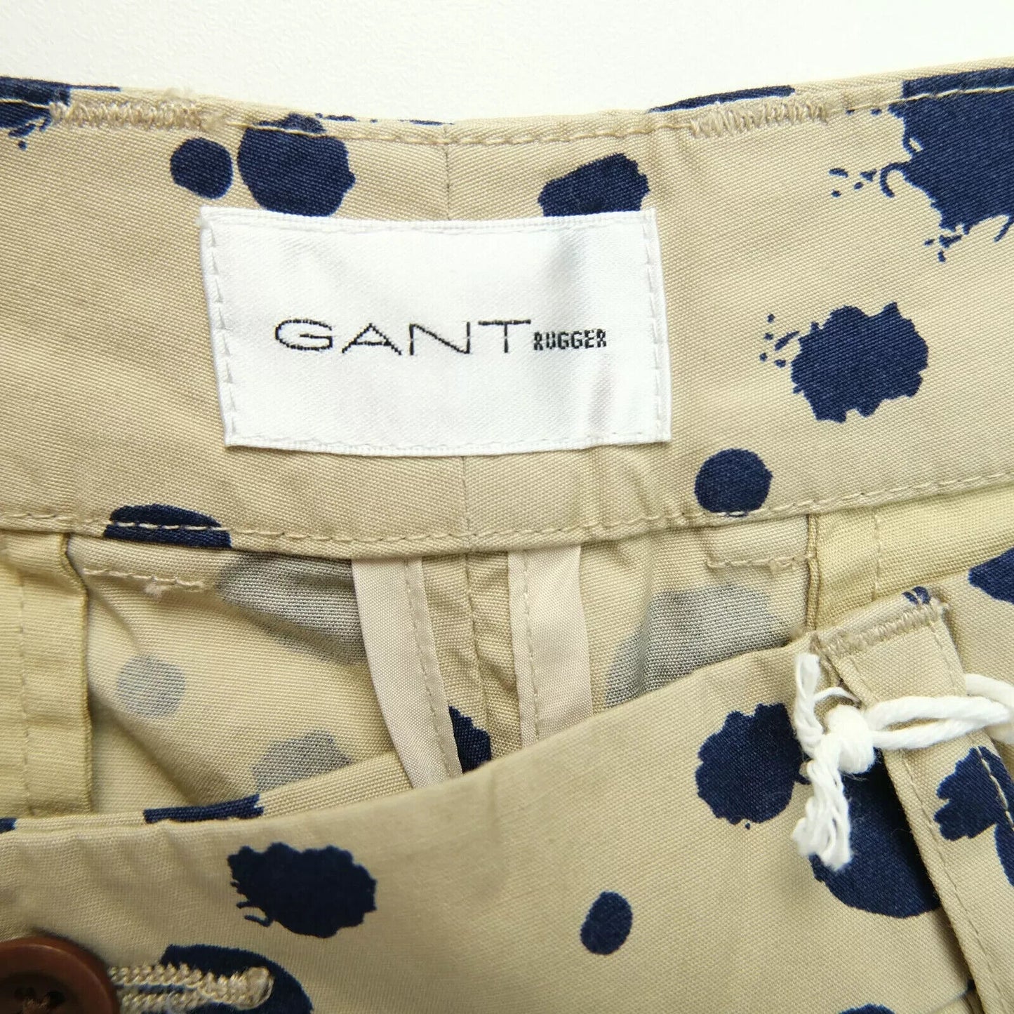 GANT Rugger Mens Brown Dotted Regular Fit Knee Length Chino Shorts EUR 54 W38