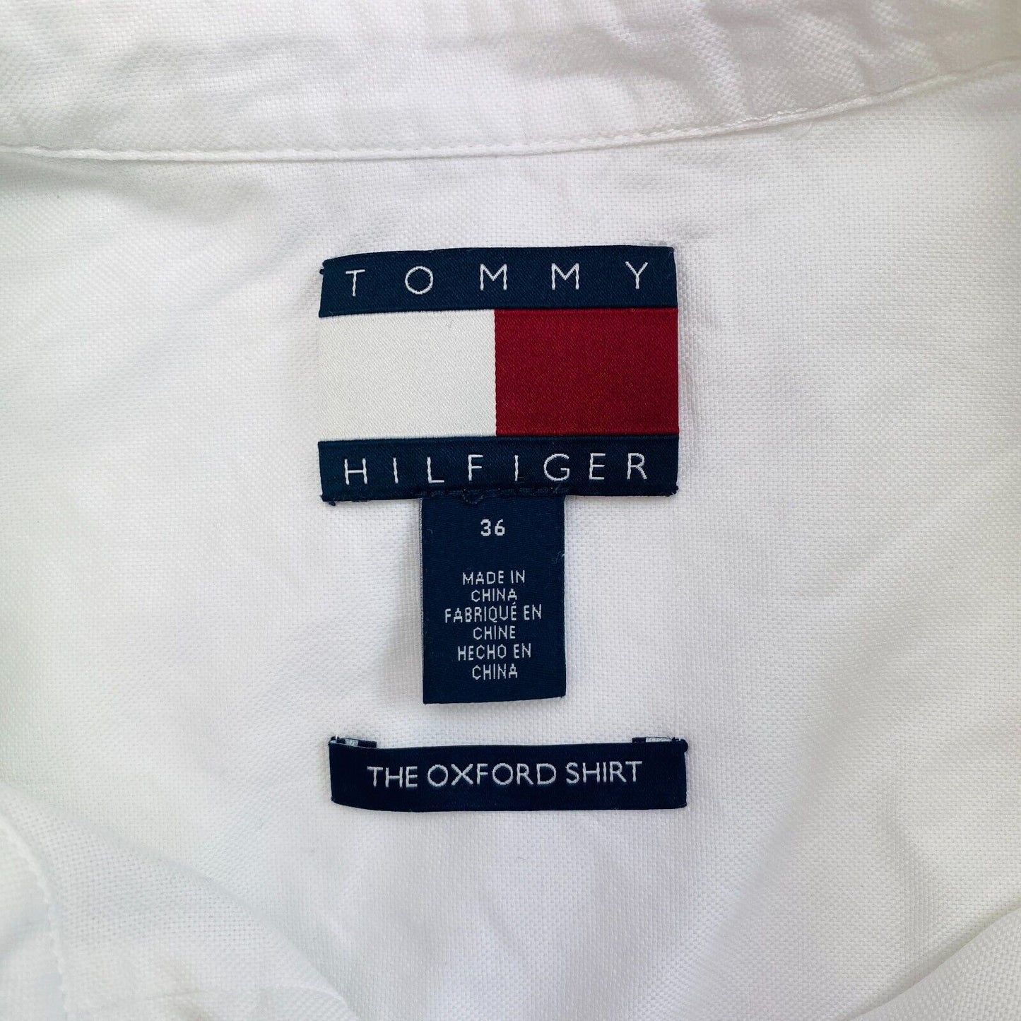 TOMMY HILFIGER Weißes übergroßes Oxford-Hemd, Größe EU 36 UK 8 US 4