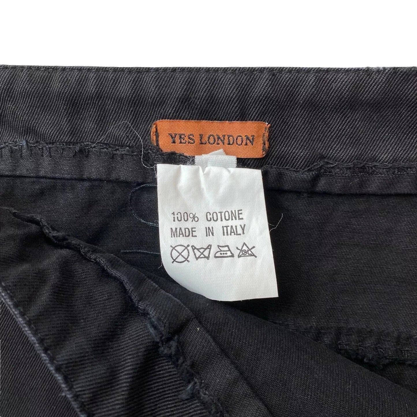 YES LONDON Black Regular Fit Retro Denim Mini Skirt EUR 40 W28