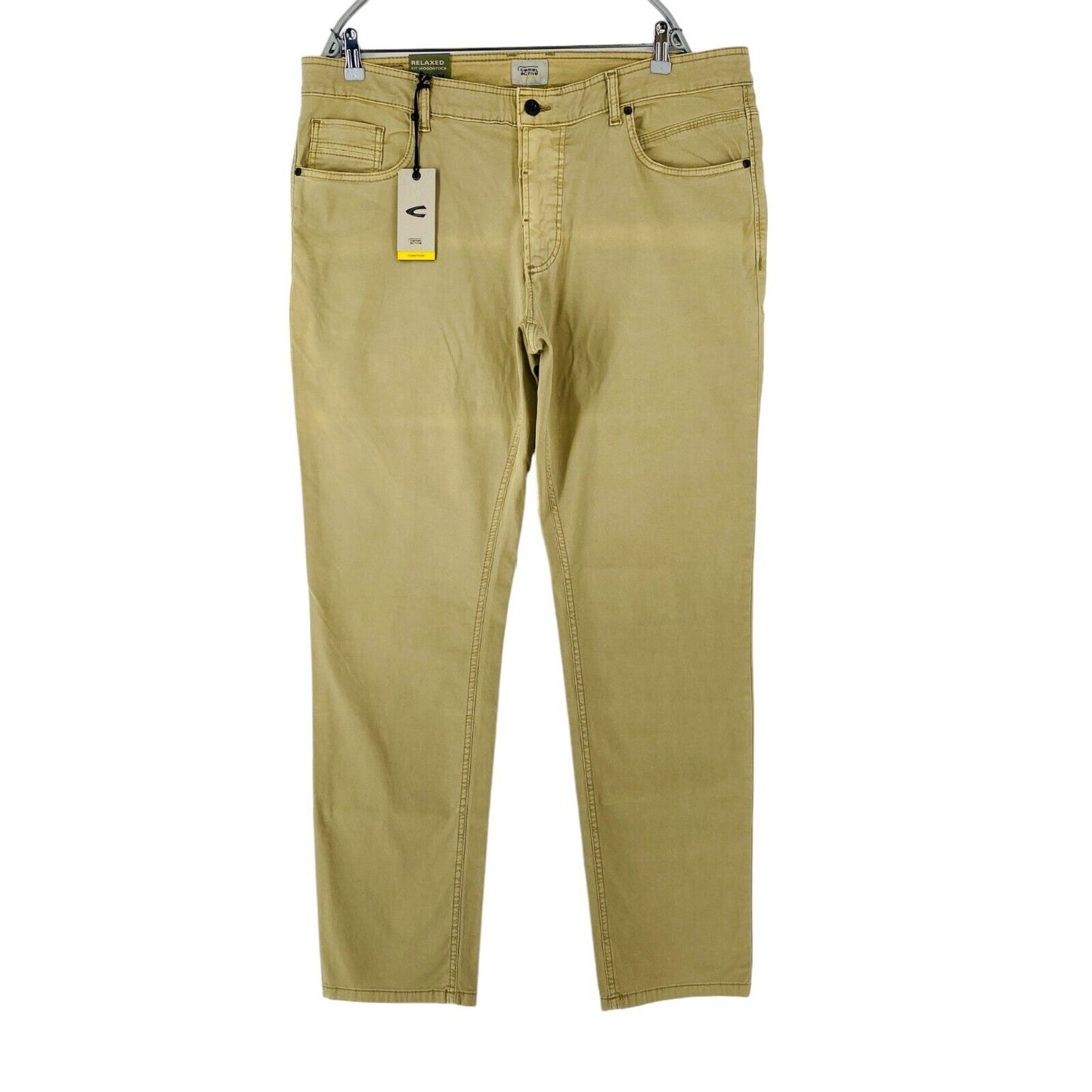 Camel Active WOODSTOCK Beige Mens Relaxed Straight Fit Jeans Trousers W40 L34