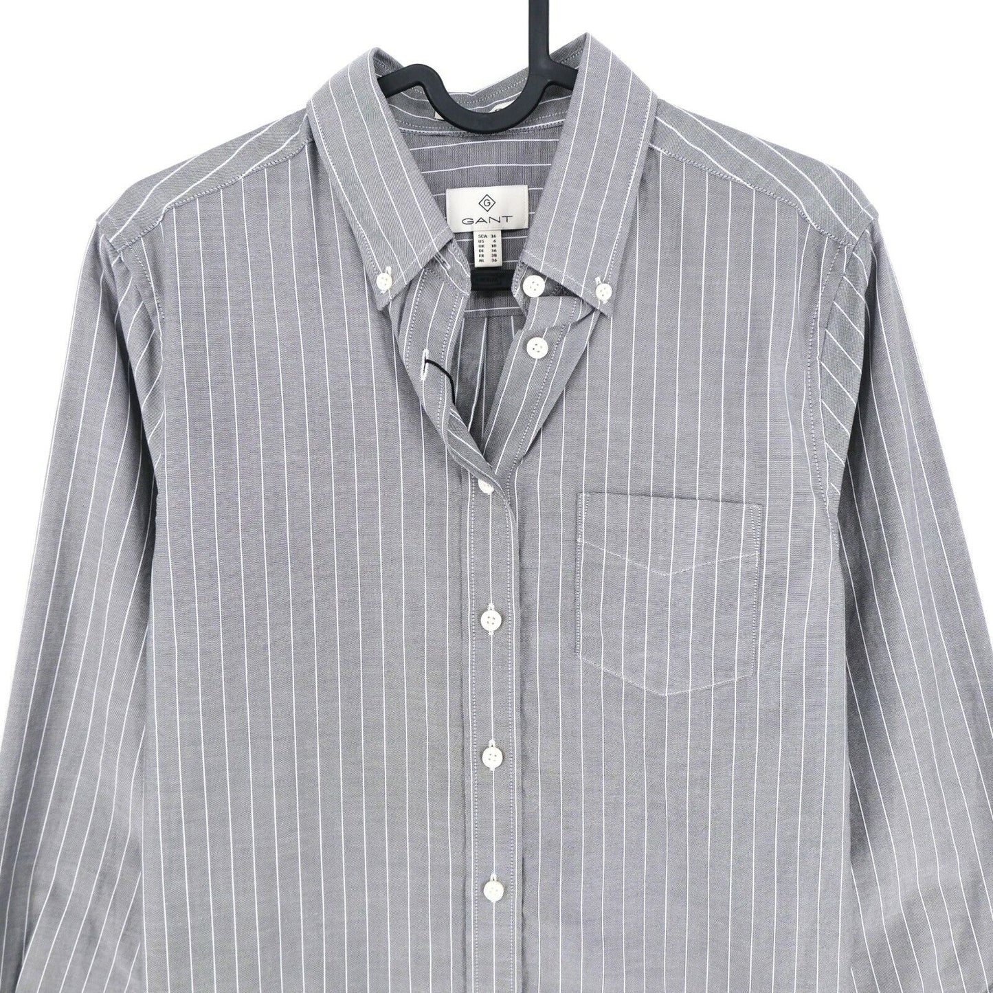 GANT Grey Striped Royal Oxford Stripe Shirt Size EU 36 42 44 UK 10 16 18