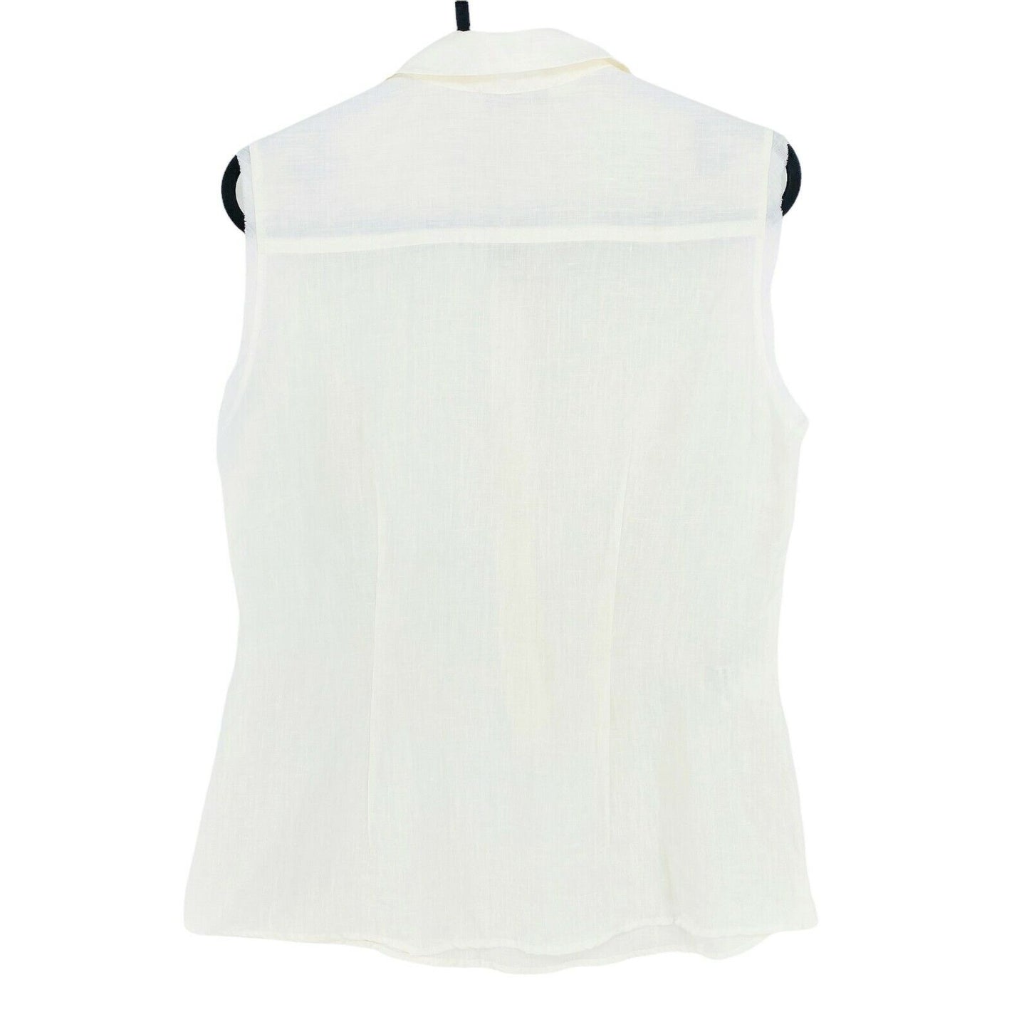 GERARD DAREL Chemise blanche sans manches 100% lin Taille EU 38 UK 10 US 8