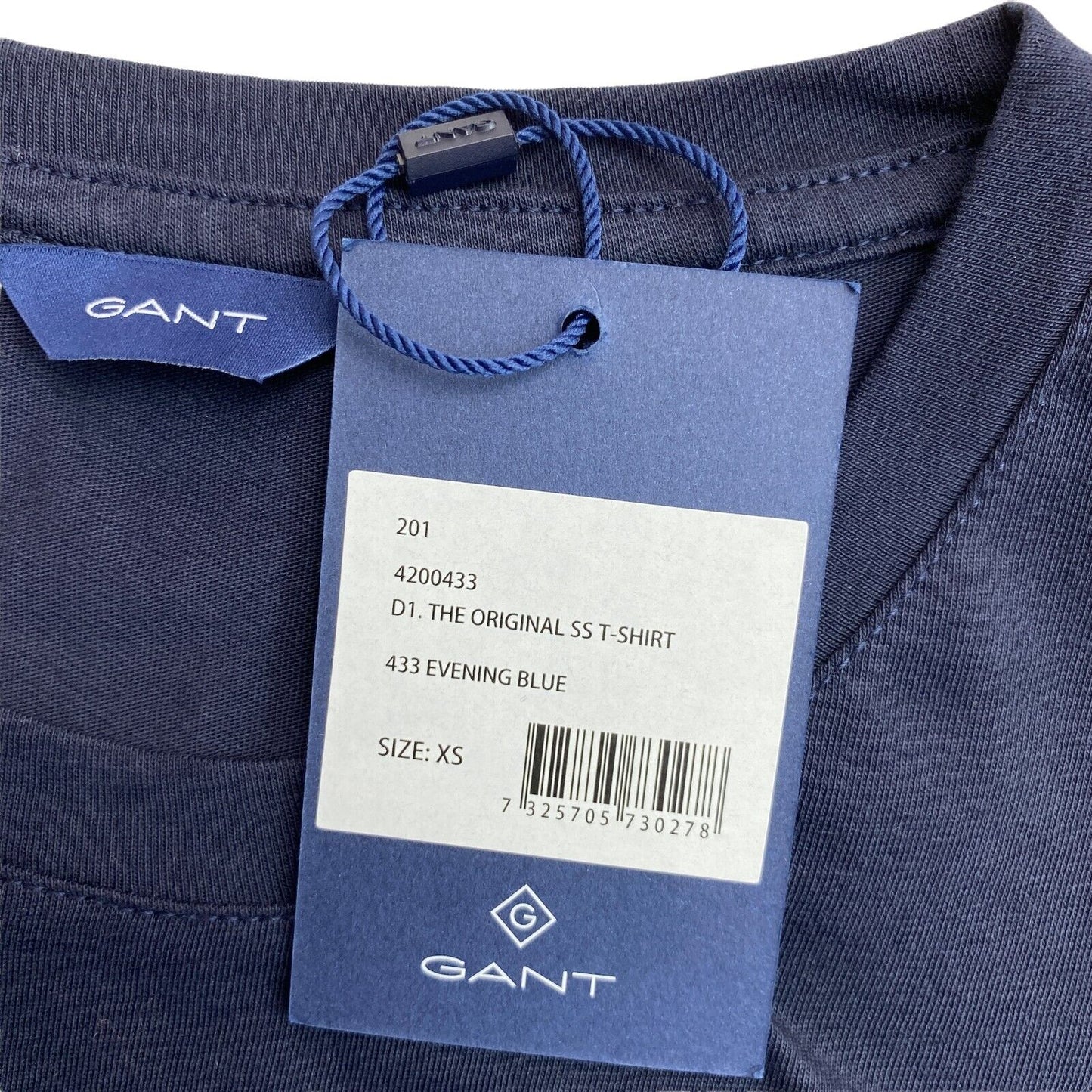 GANT Navy Blue Original Crew Neck T Shirt Size XS