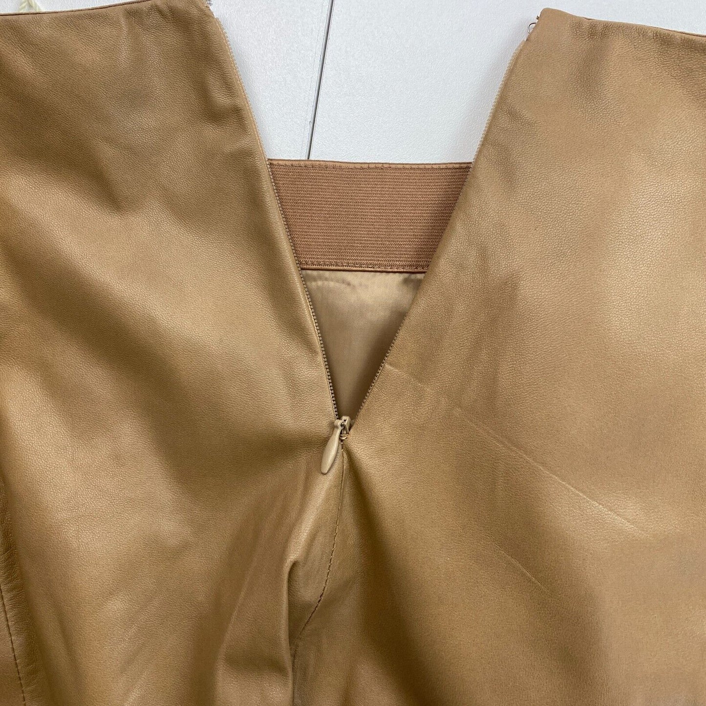 GANT Brown Slim Fit Leather Pencil Skirt Size EU 38 UK 10 US 8