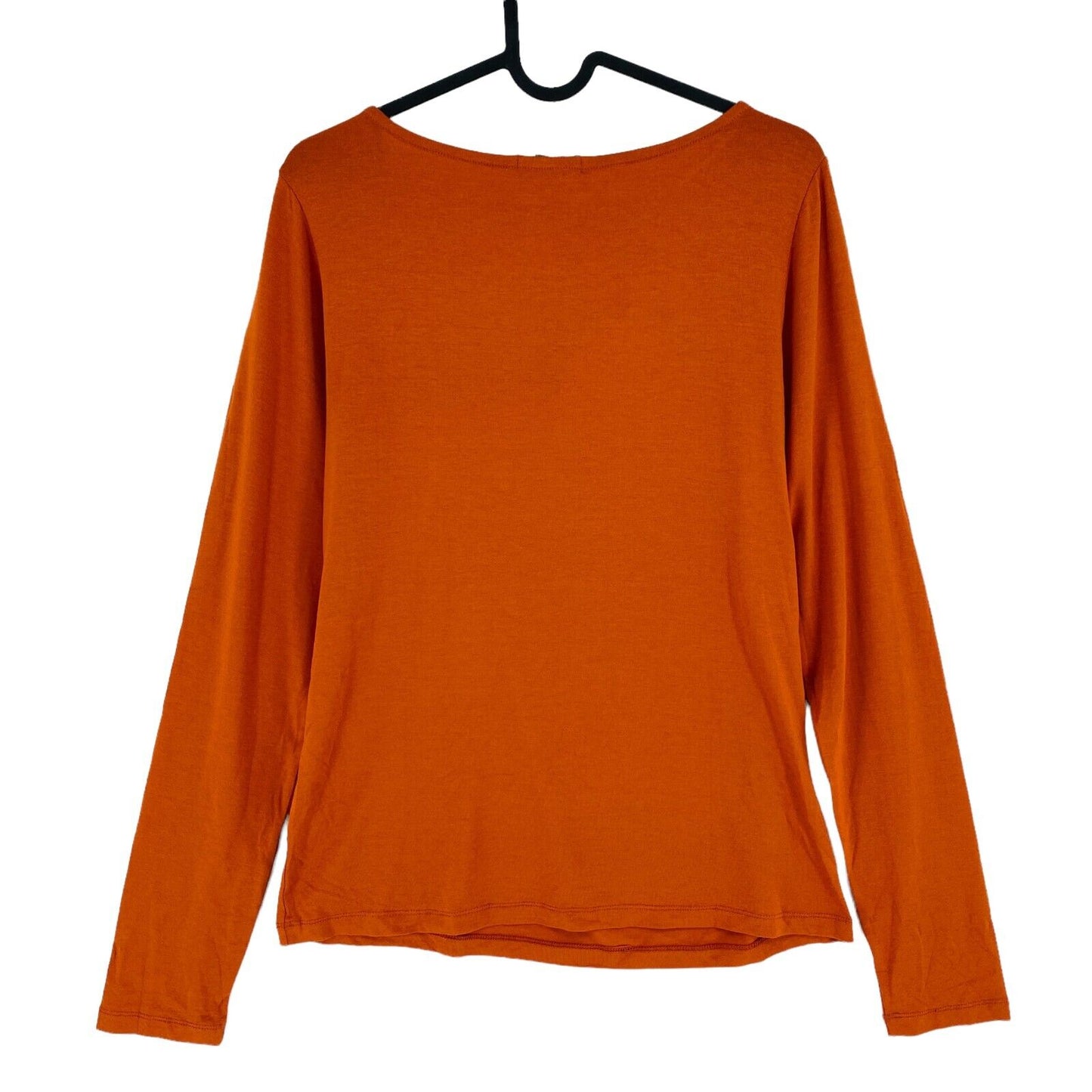 ARTISTI ITALIANI Orange Long Sleeve Square Neck Jersey Top Blouse Size L