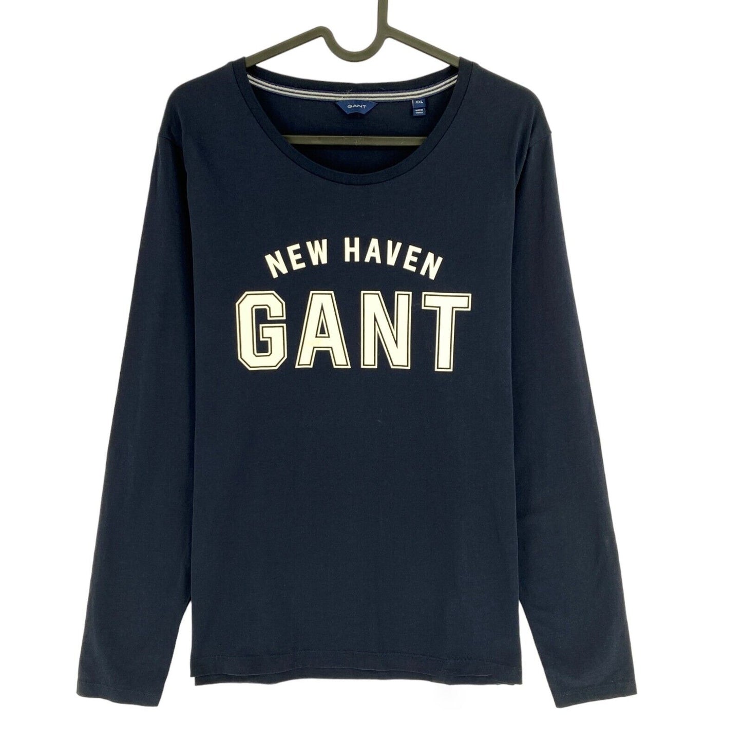 GANT Navy Blue Logo Crew Neck Long Sleeves T Shirt Size 2XL XXL