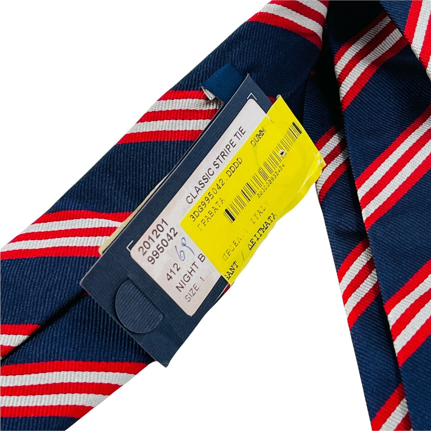 GANT Boys Kids Dark Blue Red Striped 100% Silk Hand Made Tie