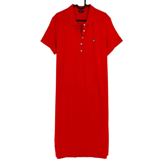 GANT Women Red Pique Polo Dress Size L