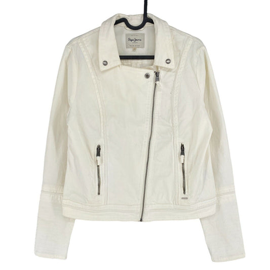 Pepe Jeans White Cotton Blend Jacket Size S