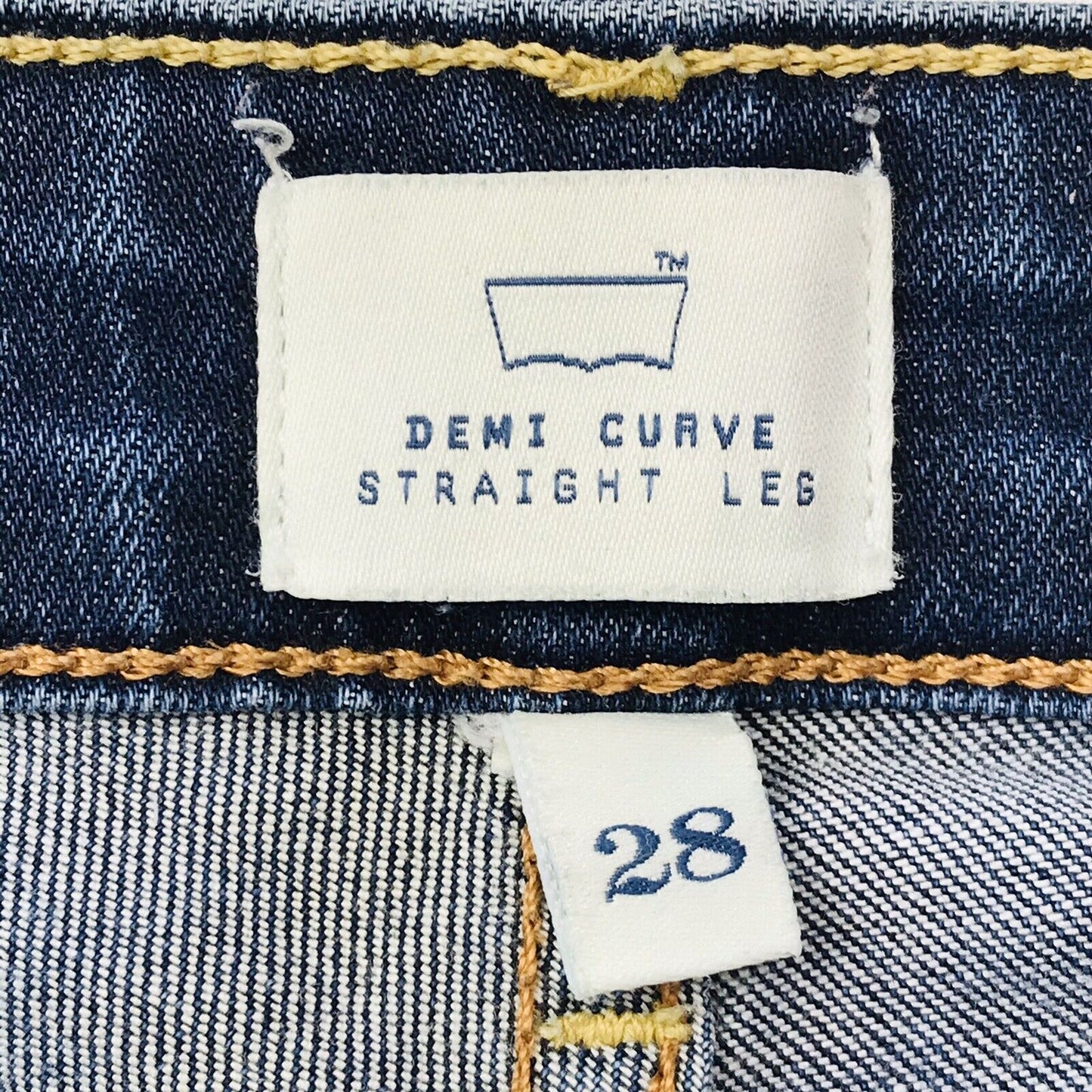 Vintage Levi's Demi Curve Women Blue Regular Straight Fit Jeans Size W28 L34