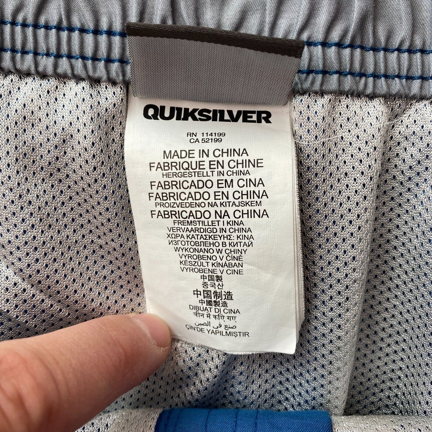 QUIKSILVER Blaue Bademode Badehose Shorts Größe XL