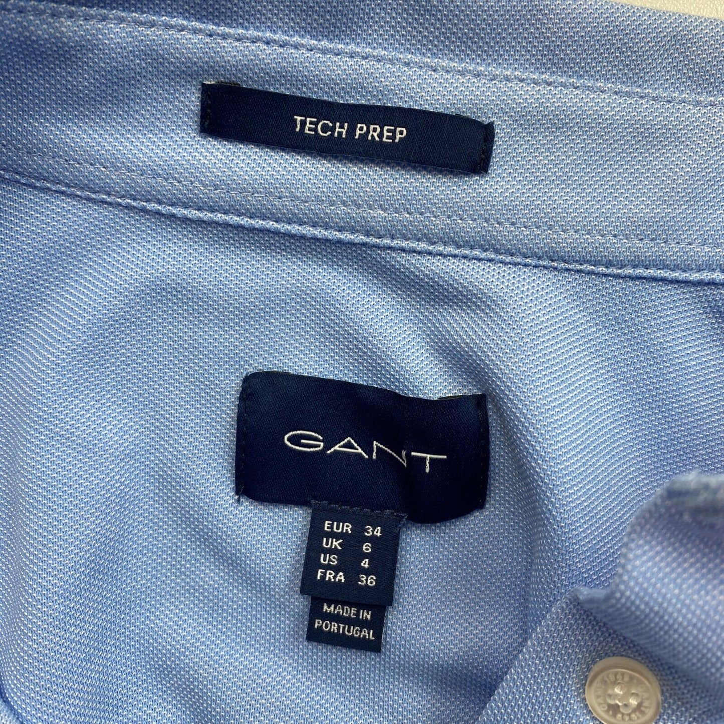 GANT Blue Tech Prep Shirt Size EU 34 UK 6 US 4