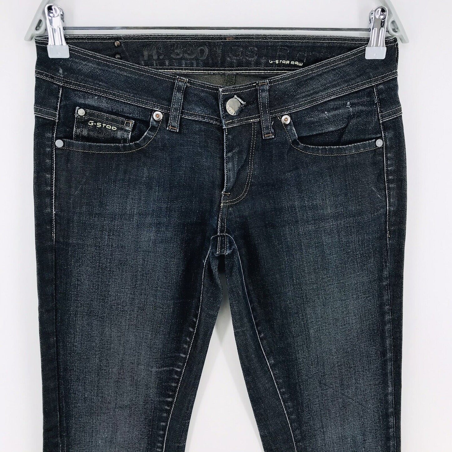 G-STAR RAW NEW REESE Damen Jeans in Dunkelgrau Regular Straight Fit Größe W29 L34