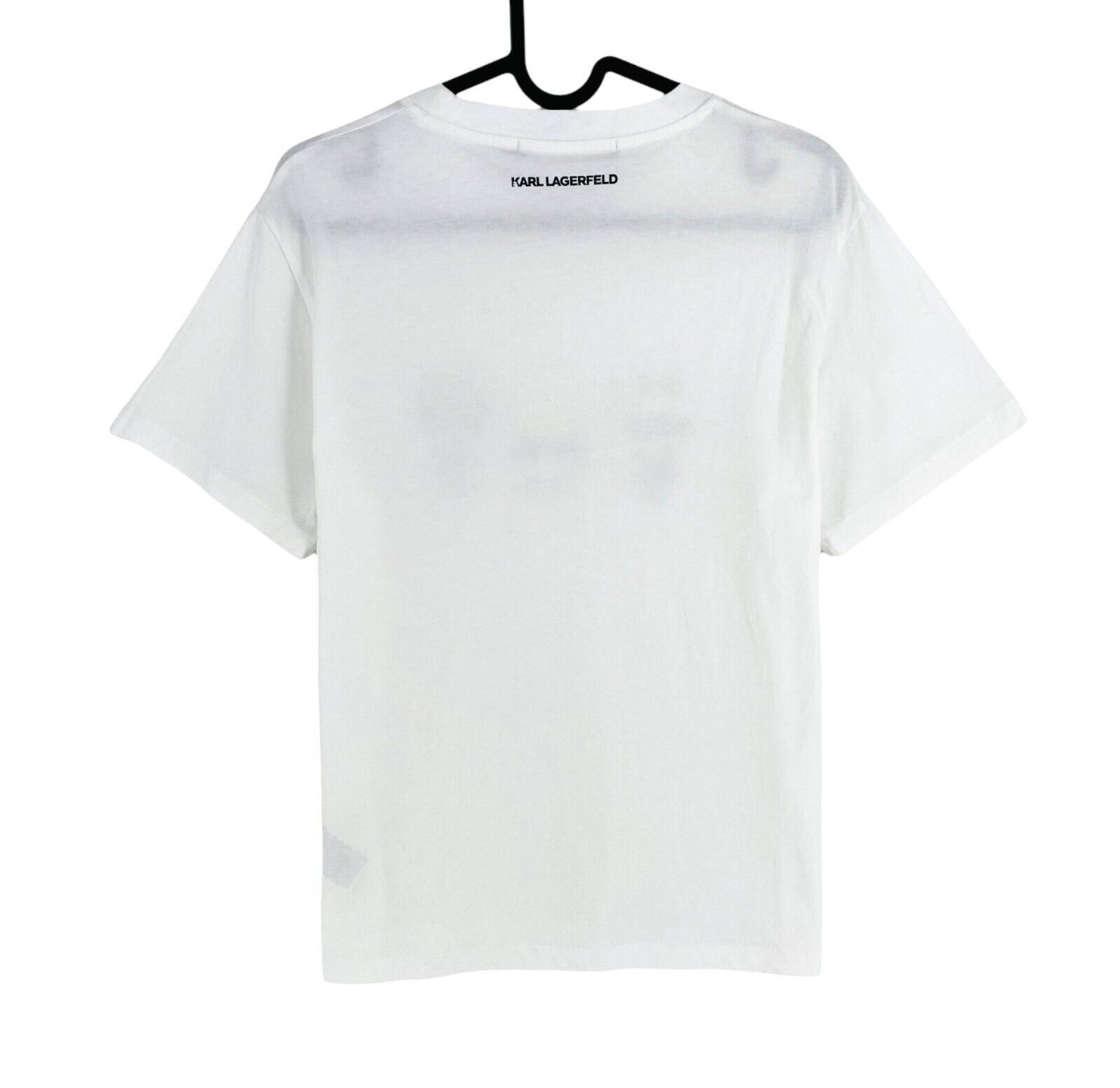 KARL LAGERFELD Unisex White Mini Karl Hero Crew Neck T Shirt Size XS