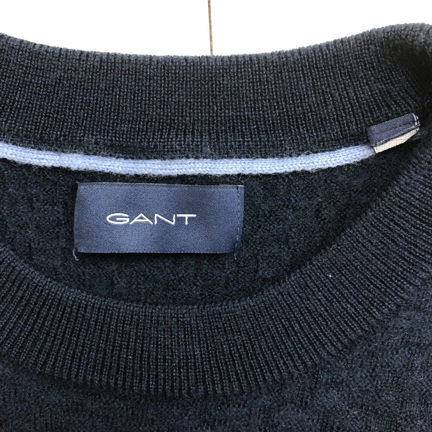 GANT Navy Blue 100% Wool Crew Neck Jumper Sweater Size S