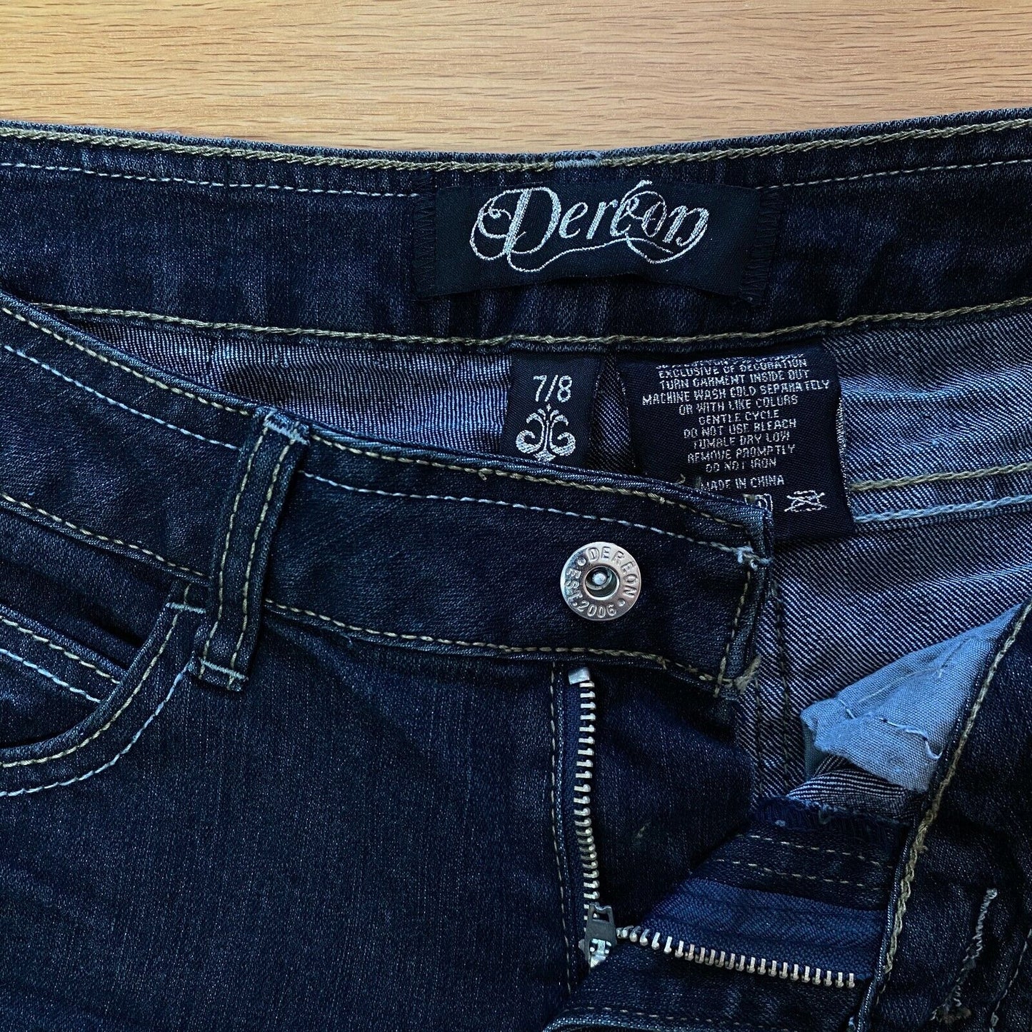 UVP €108 DEREON Dunkelblaue Skinny Fit Jeans Gr. 7/8 W29