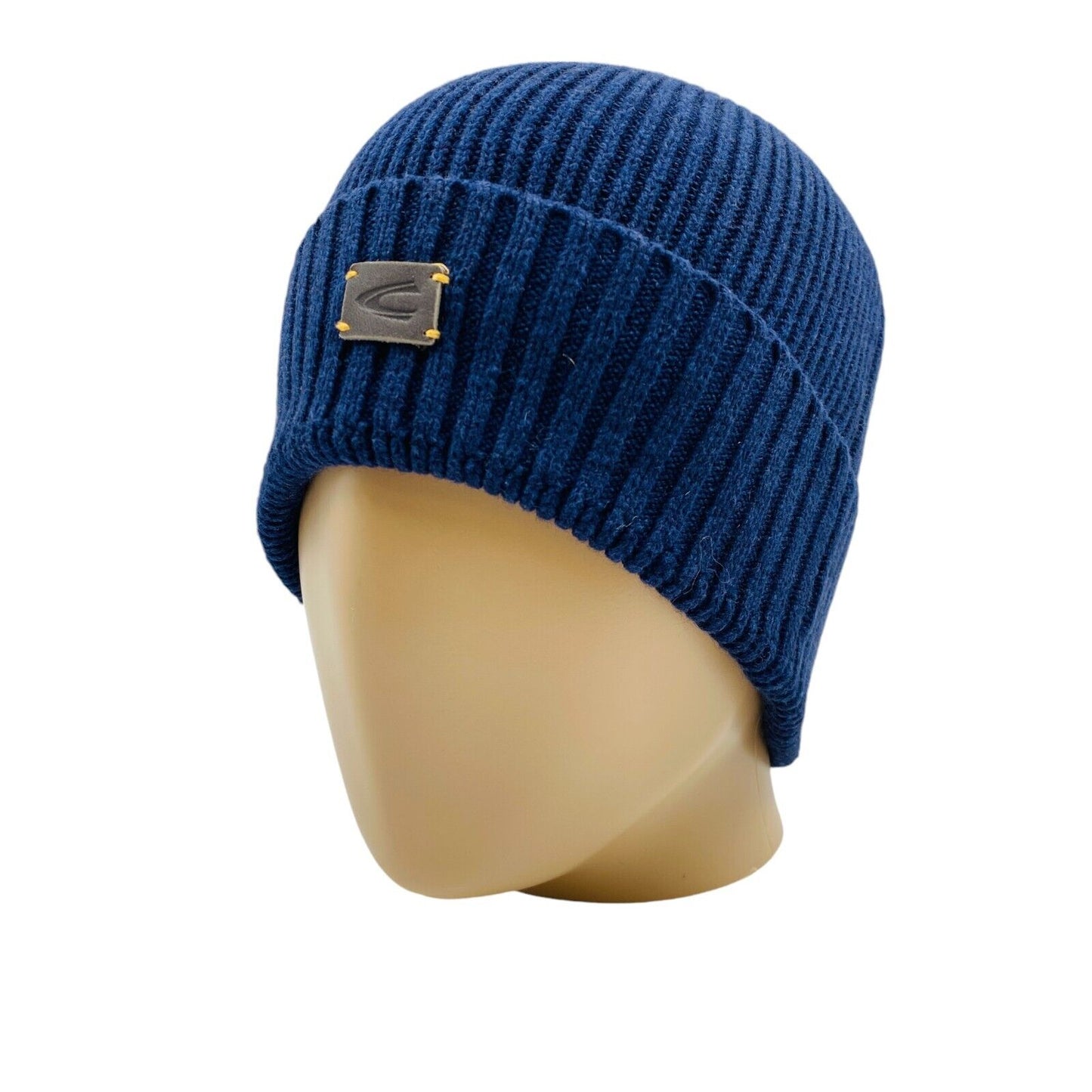 Camel Active Mens Dark Blue Cotton Cashmere Blend Beanie Winter Hat One Size