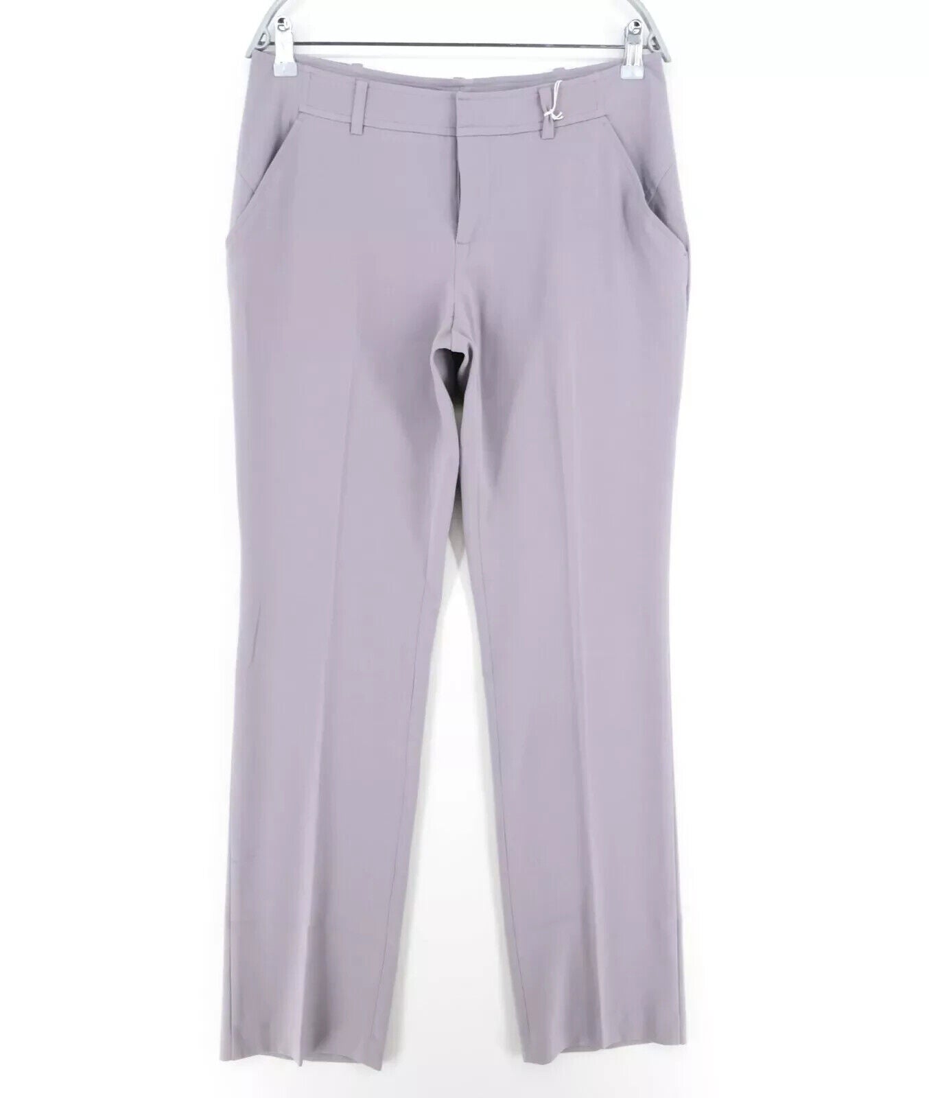 STEFANEL Women Grey Regular Straight Fit Trousers Size EU 40 US 10 W33