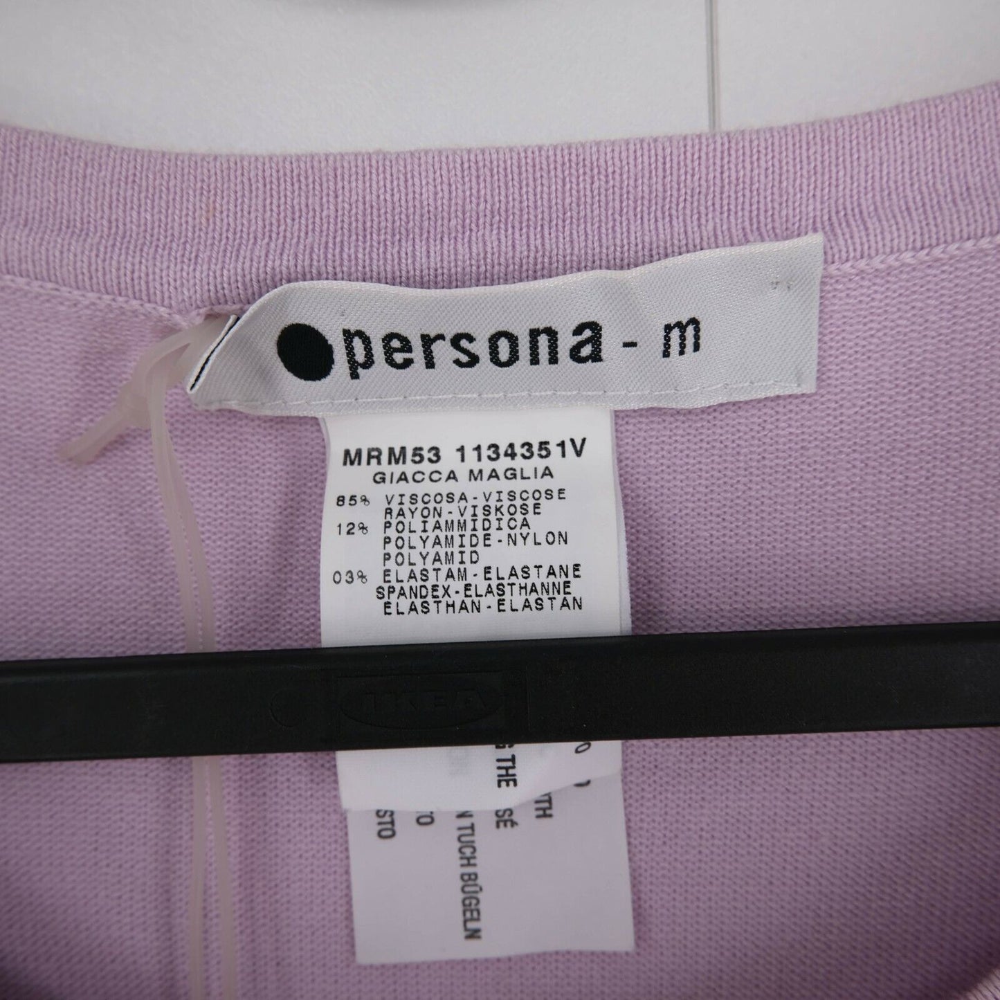 Persona Pink Crew Neck Cardigan Pull Pull Taille M