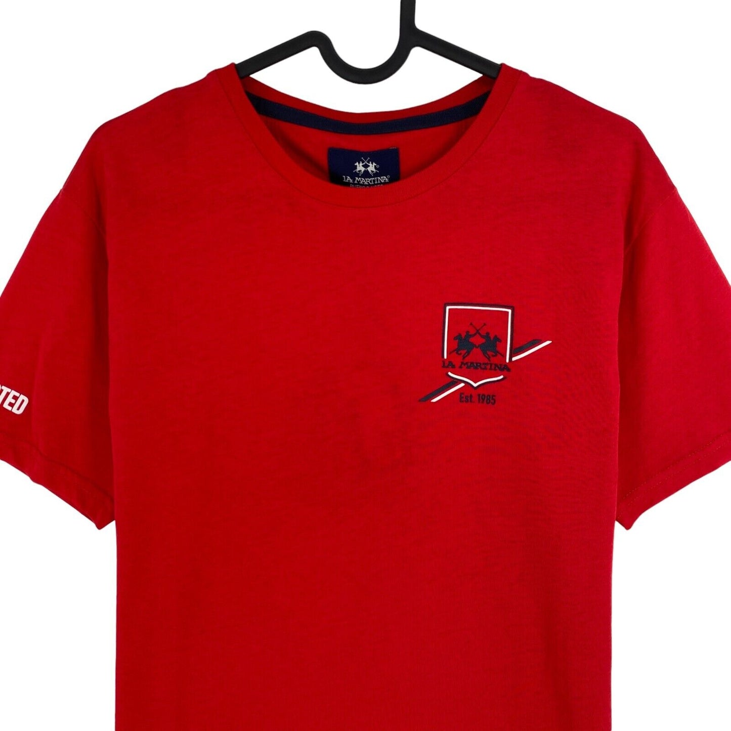 LA MARTINA Red Cotton Jersey Crew Neck T Shirt Size S