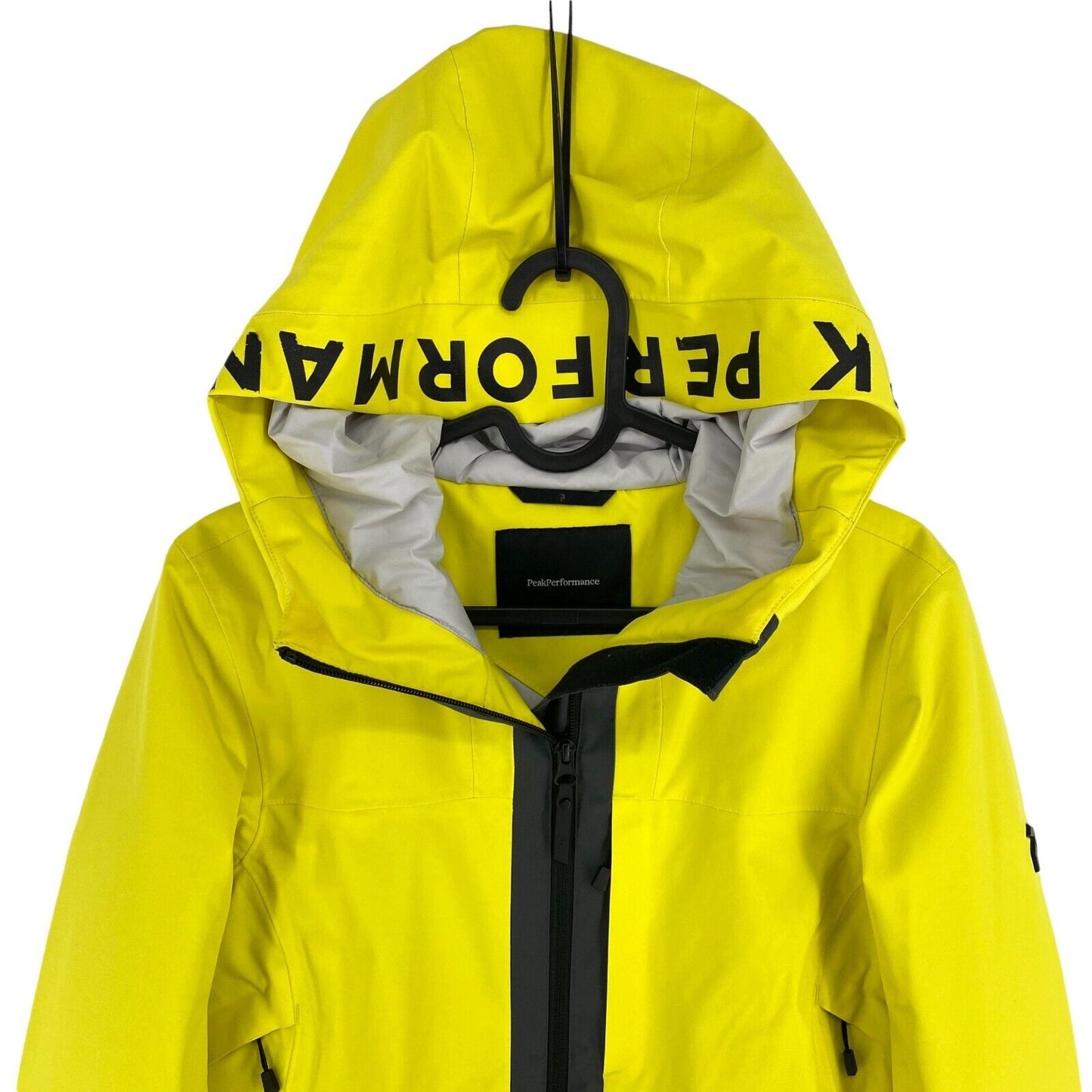 Peak Performance Women Yellow Rider HIPE RECCO Ski Hood Jacket Coat Size S