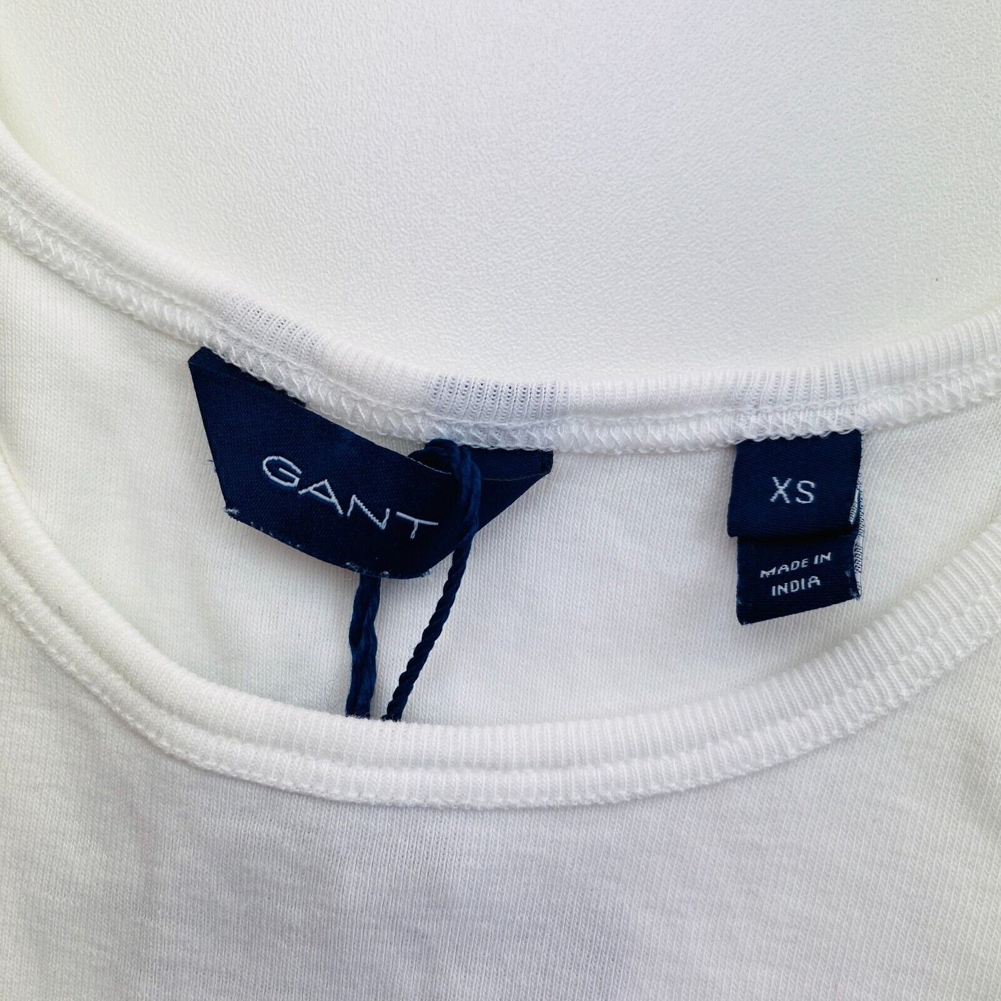 GANT Tanktop, 1x1 Rippe, Weiß, Größe XS