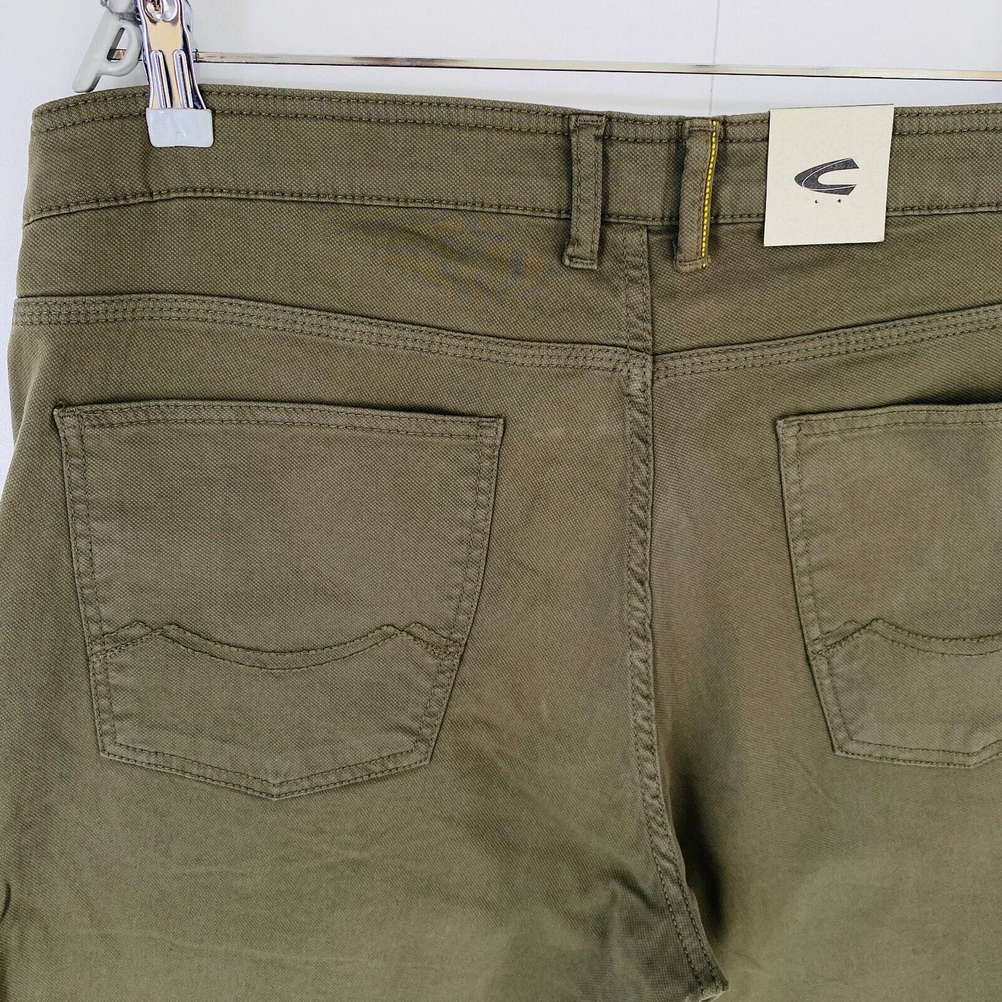 Camel Active Mens Dark Green Relaxed Straight Fit Jeans Size W38 L30