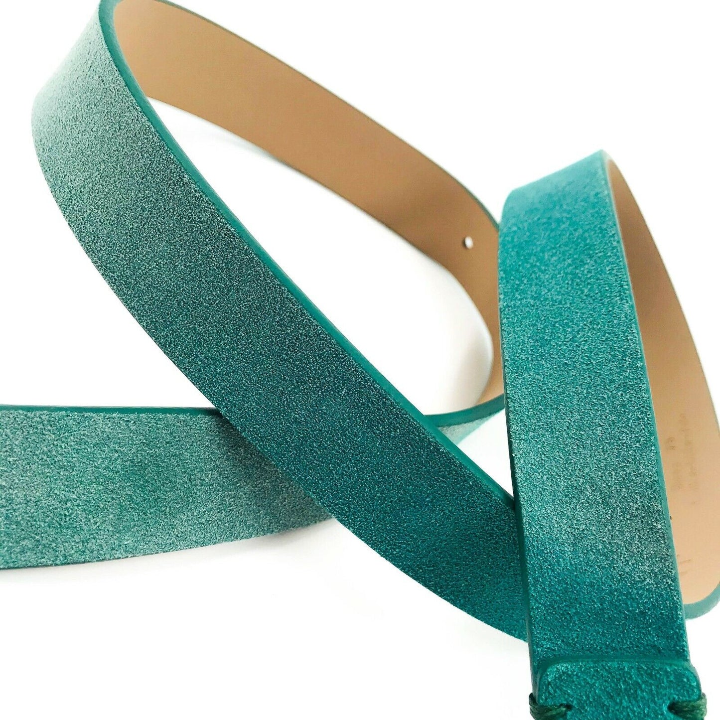 GANT Bayberry Green 100% Suede Leather Belt Size 75 cm 30 in.