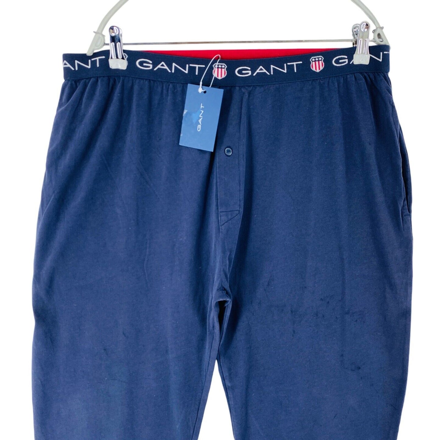 GANT Mens Dark Blue Regular Straight Fit Sleepwear Pajama Trousers XXL 2XL