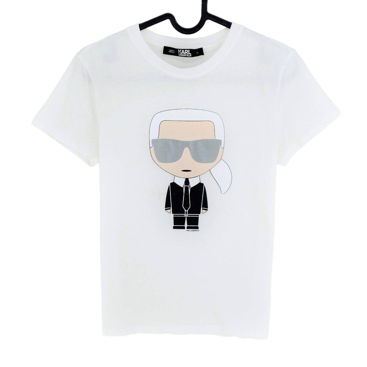 Karl Lagerfeld White Ikonik Karl Crew Neck T Shirt Size XS