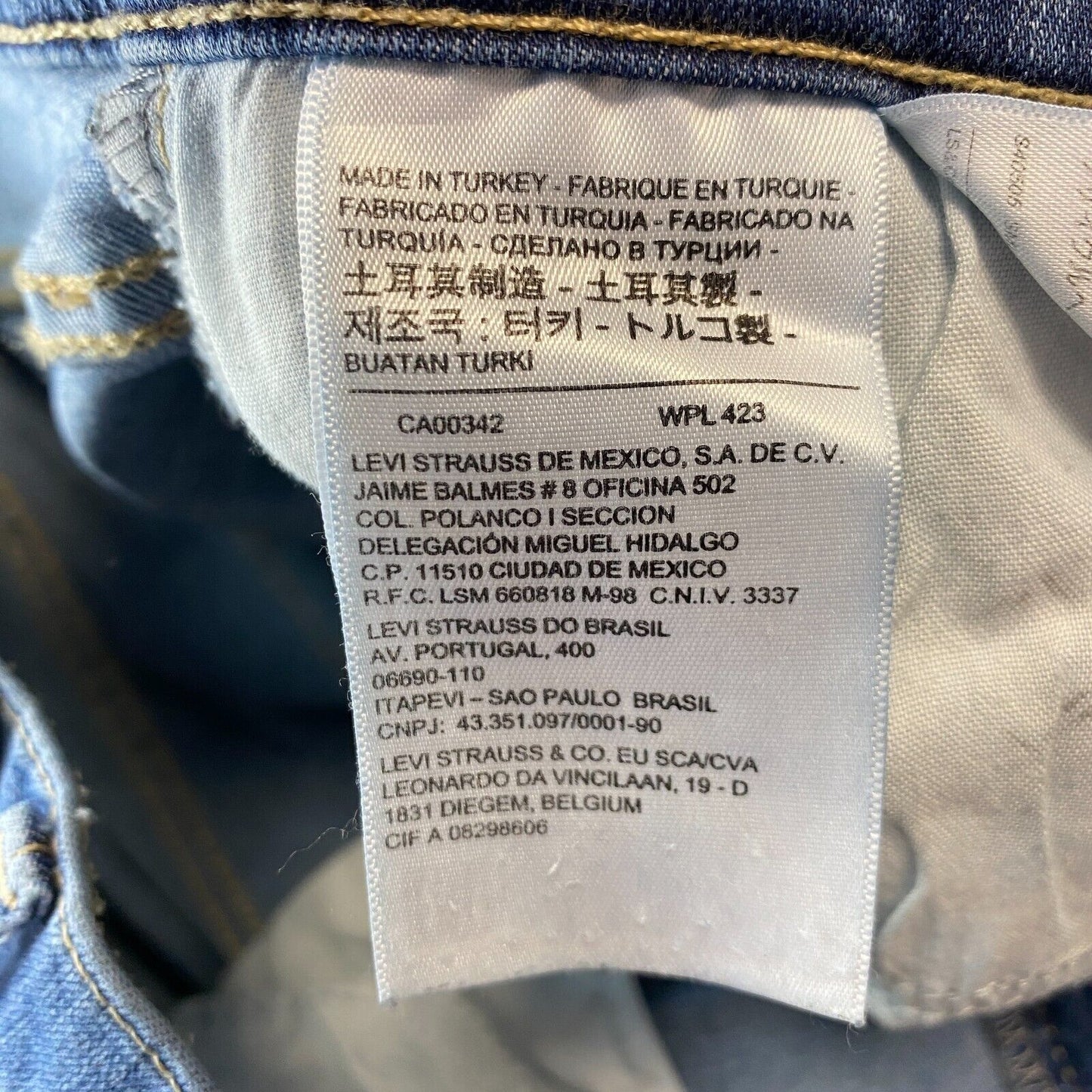 Levi's Premium 710 Damen Jeans in Super Skinny Fit, Blau, Größe W28 L28