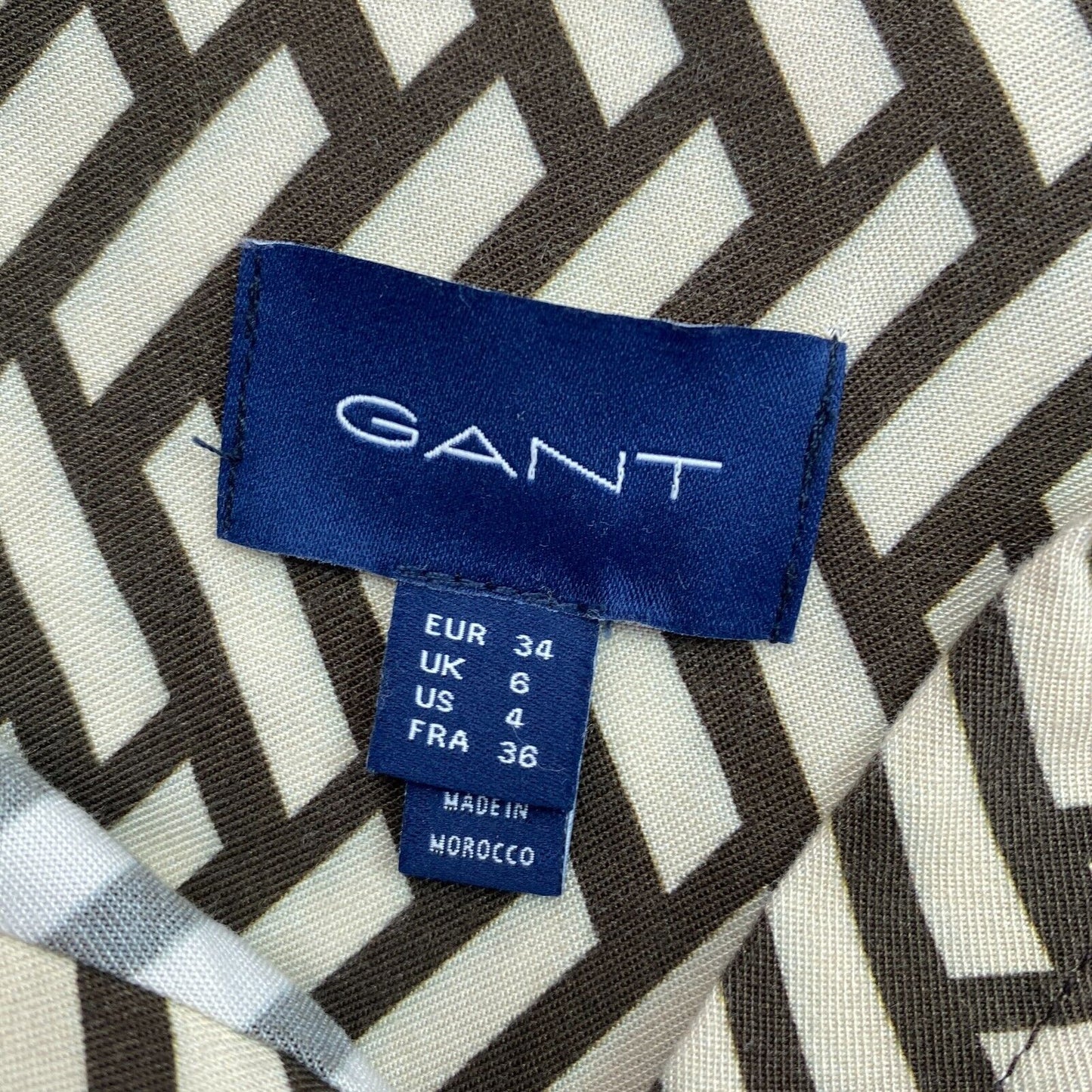 GANT Chemise géométrique décontractée marron Taille EU 34 UK 6 US 4