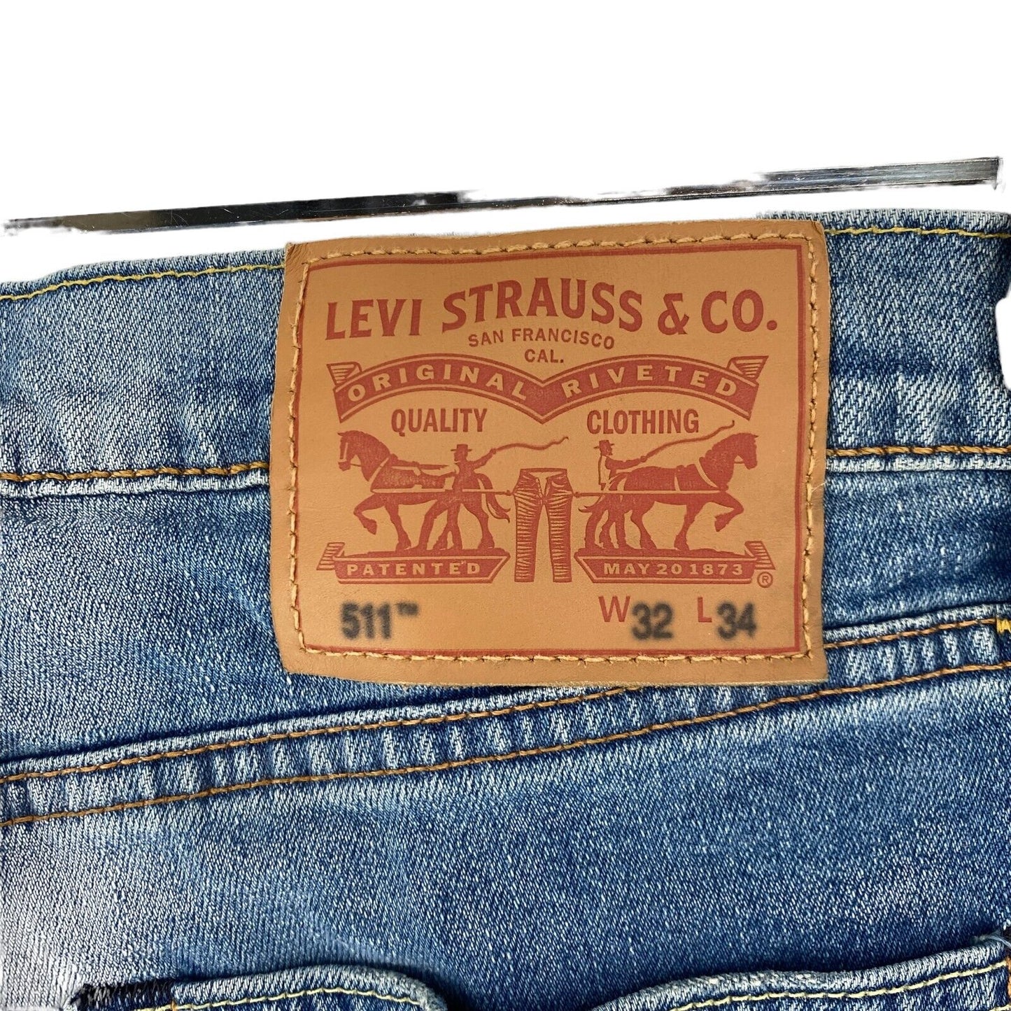 Levi's 511 Blaue Slim Fit Jeans Größe W32 L34