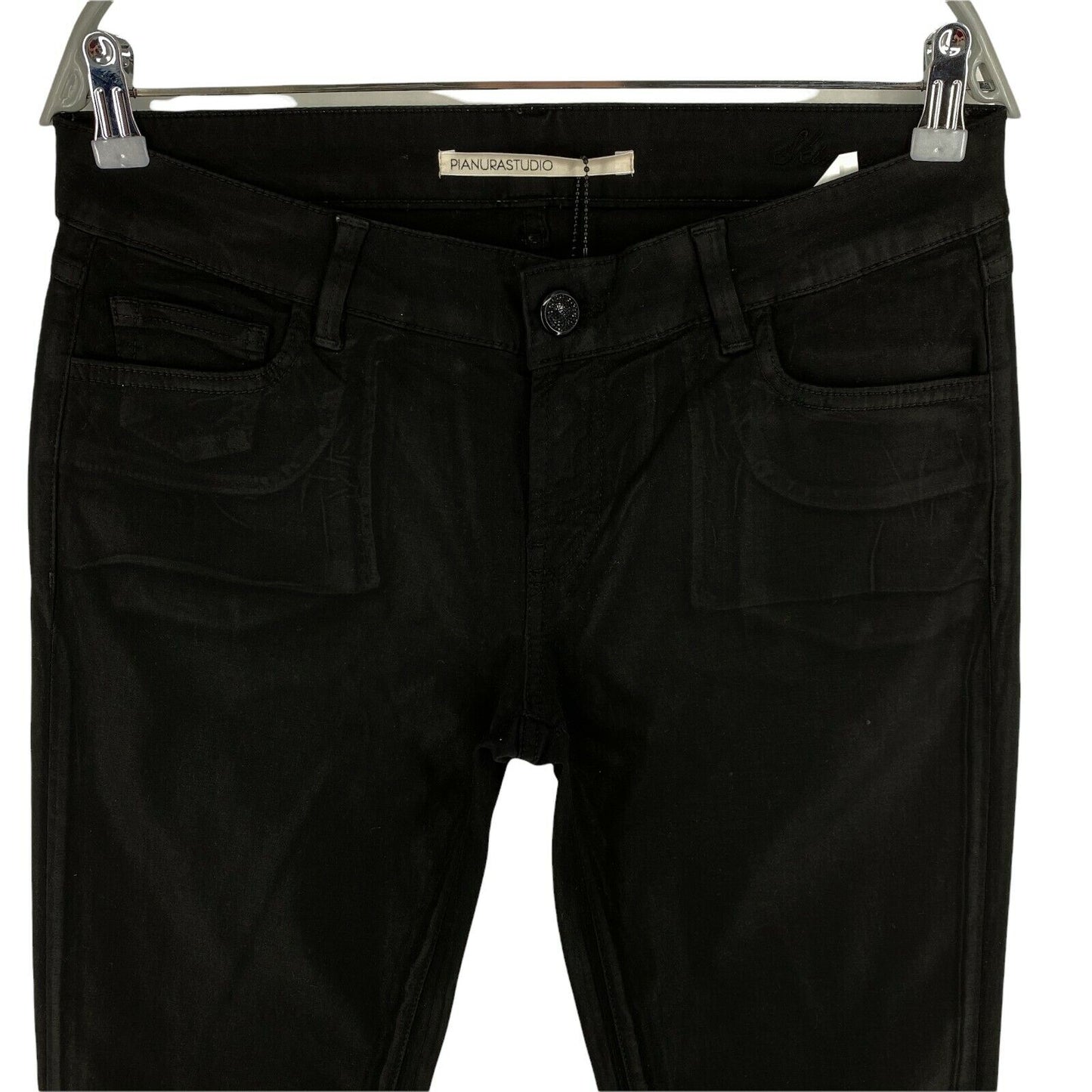 Prix ​​conseillé 247 € PIANURASTUDIO Jean skinny ciré noir Taille W30 L30