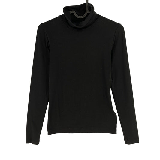 GANT Women Black Stretch Long Sleeves High Neck T Shirt Size XS