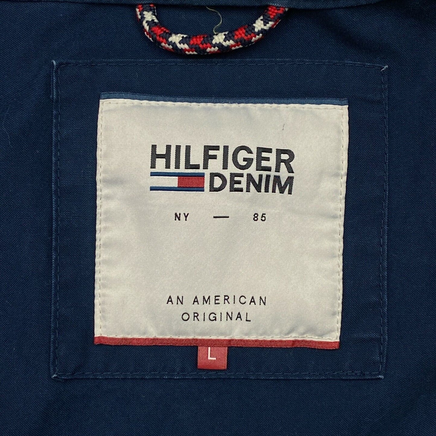 TOMMY HILFIGER DENIM Navy Blue 100% Cotton Jacket Size L