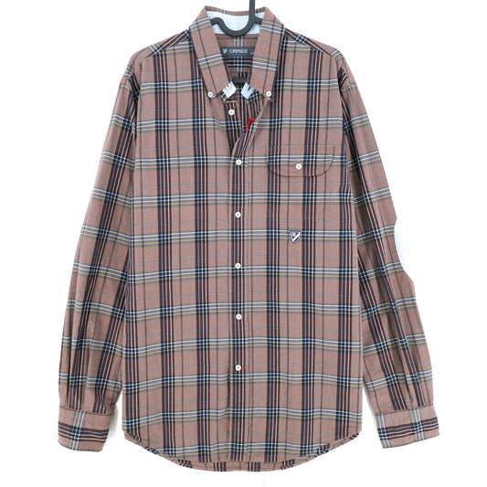 Daniel Cremieux Brown Check New Castle Shirt Size M