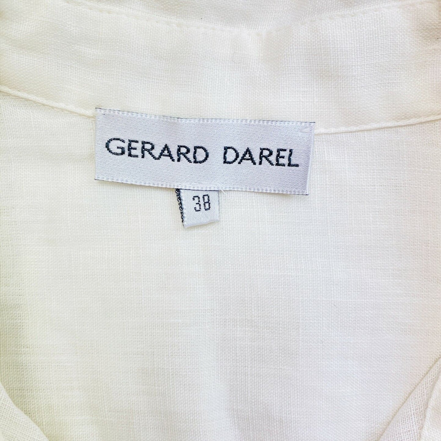 GERARD DAREL Chemise blanche sans manches 100% lin Taille EU 38 UK 10 US 8