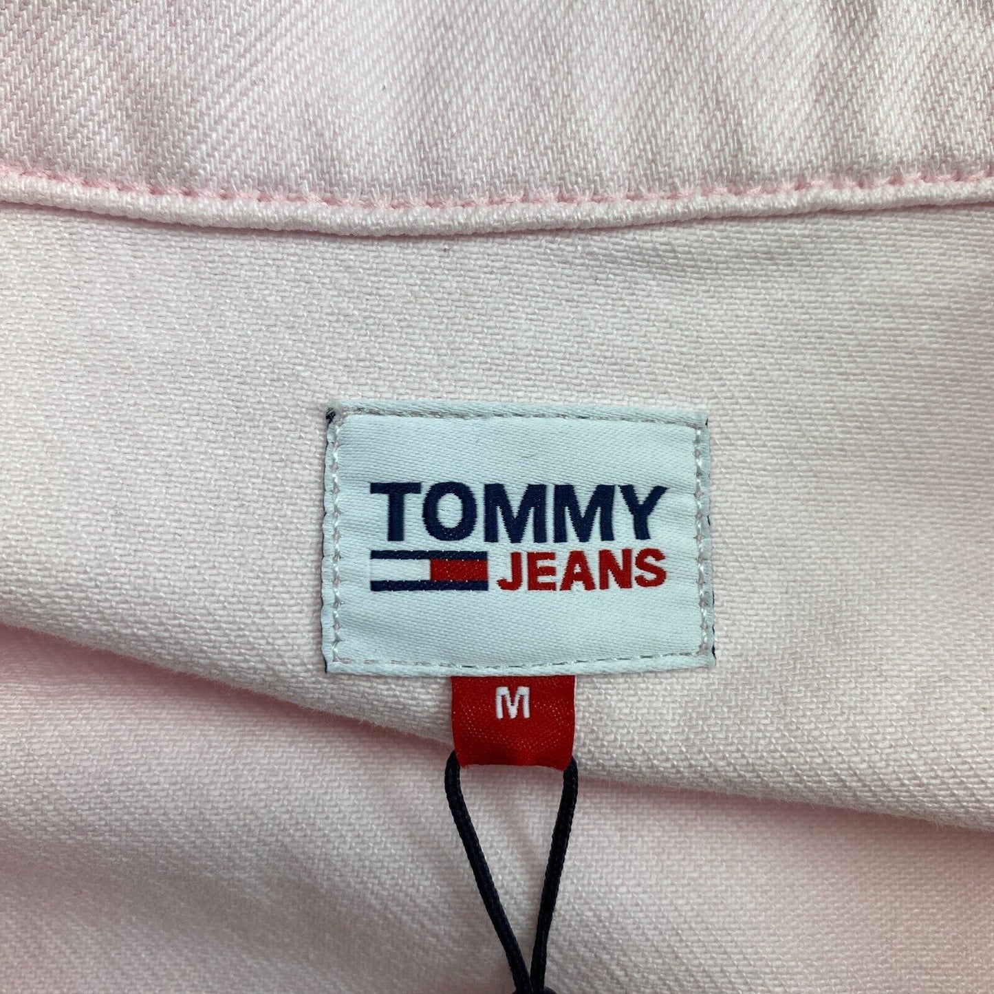 TOMMY HILFIGER JEANS Pink Oversized Trucker Denim Jacket Size M