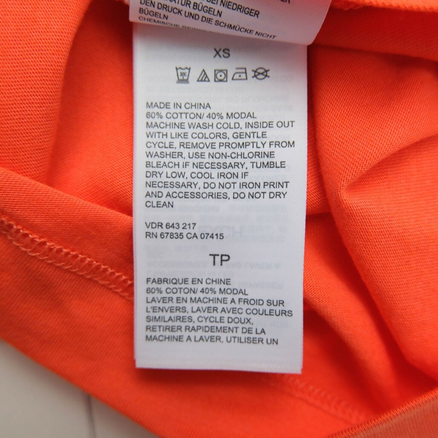 Nautica Orange Crew Neck Robe Taille XS