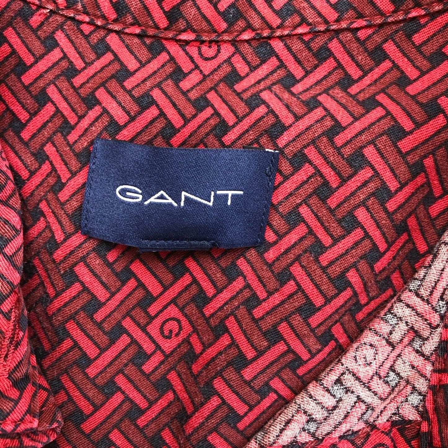 GANT Dunkelrotes Signature Weave Hemd Größe EU 34 40 UK 8 14 US 4 10