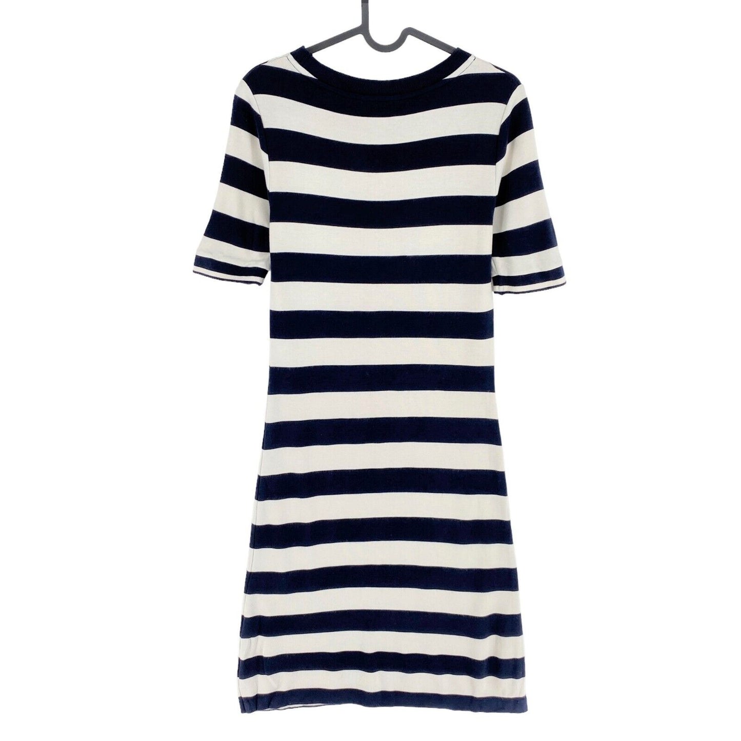 GANT Navy Blue Striped Crew Neck A Line Jersey Dress Size S