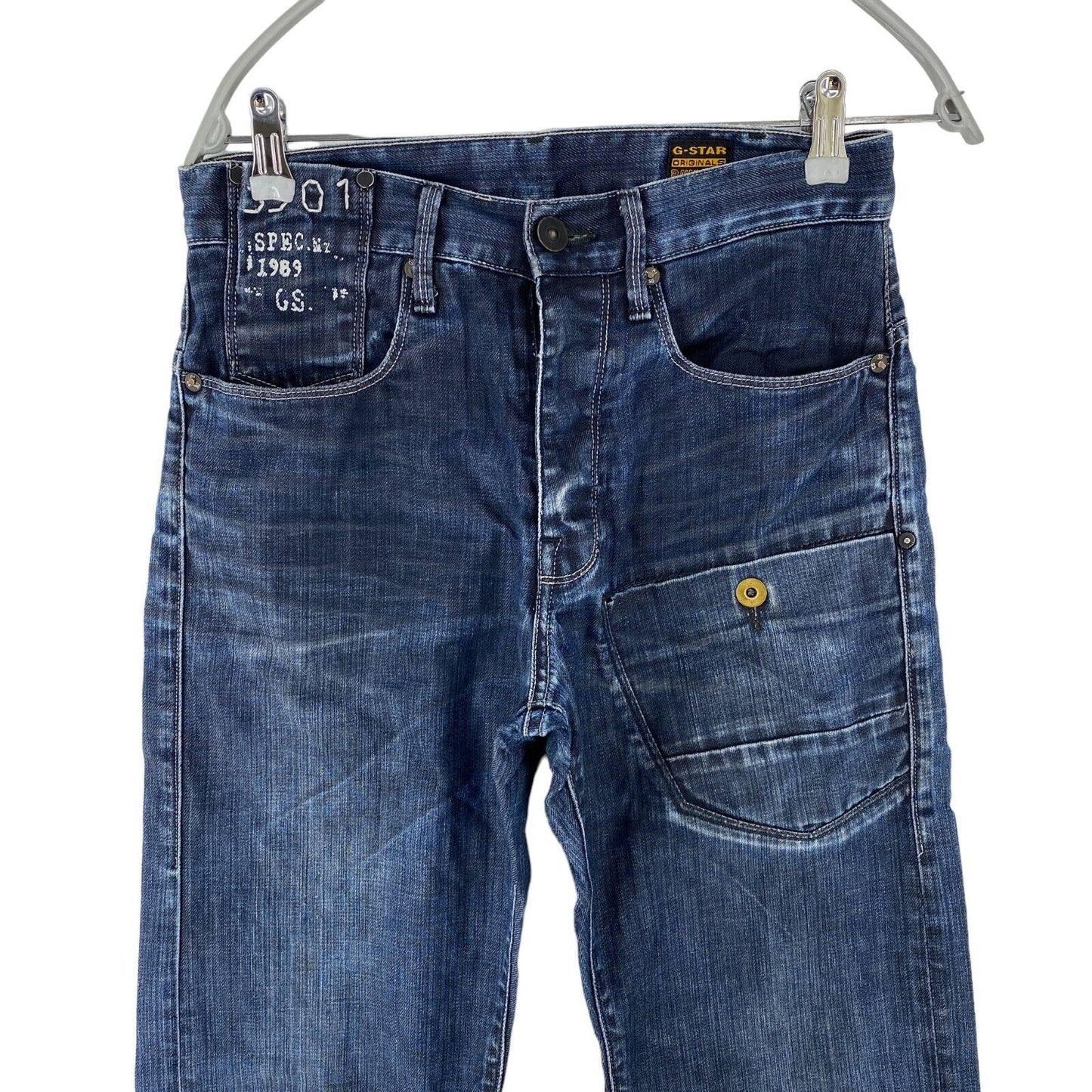 G-STAR 3301 Jean coupe droite régulière bleu foncé W28 L34