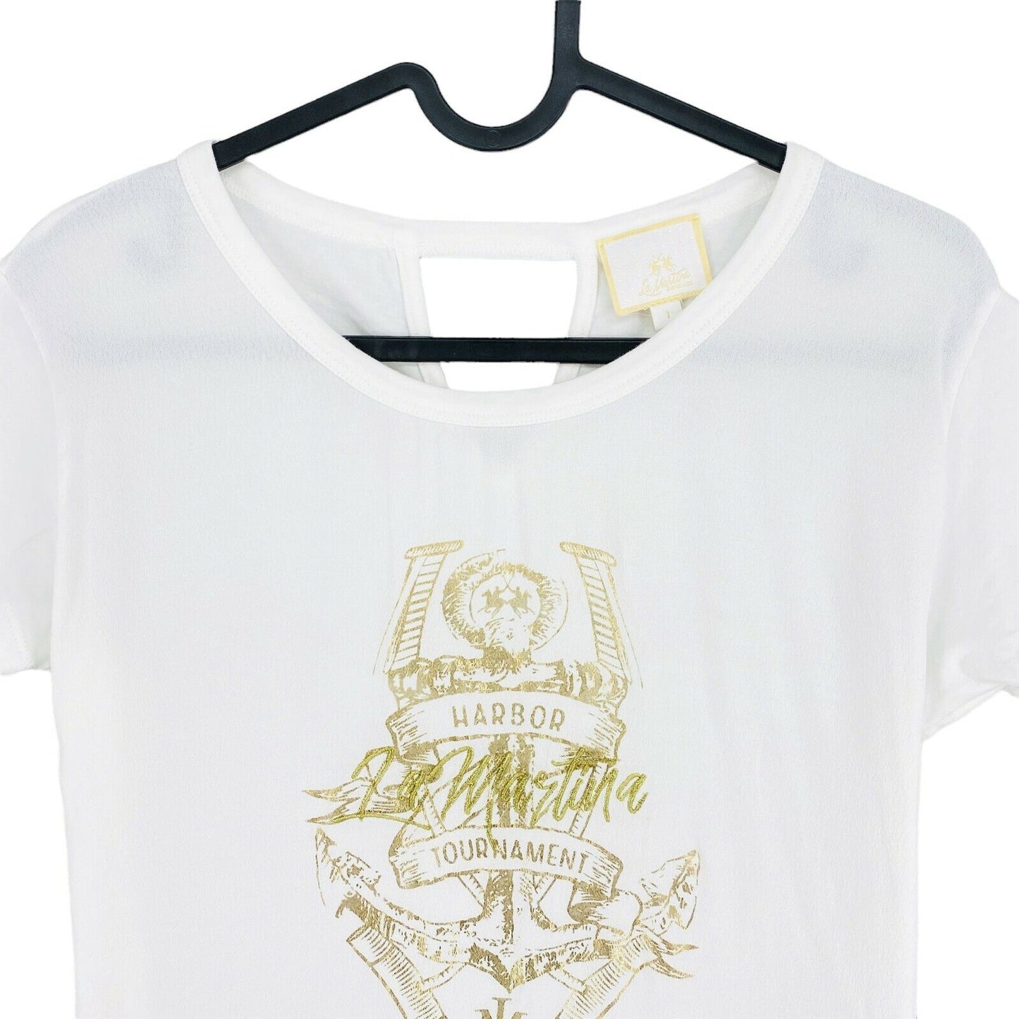 LA MARTINA White Crew Neck T Shirt Size 1 XS