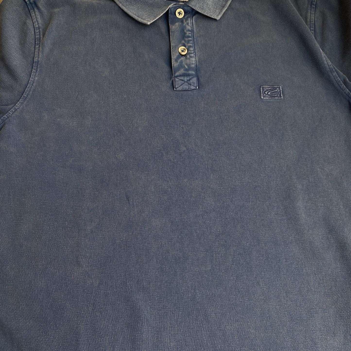 Camel Active Dark Blue Logo Pique Polo Shirt Size L