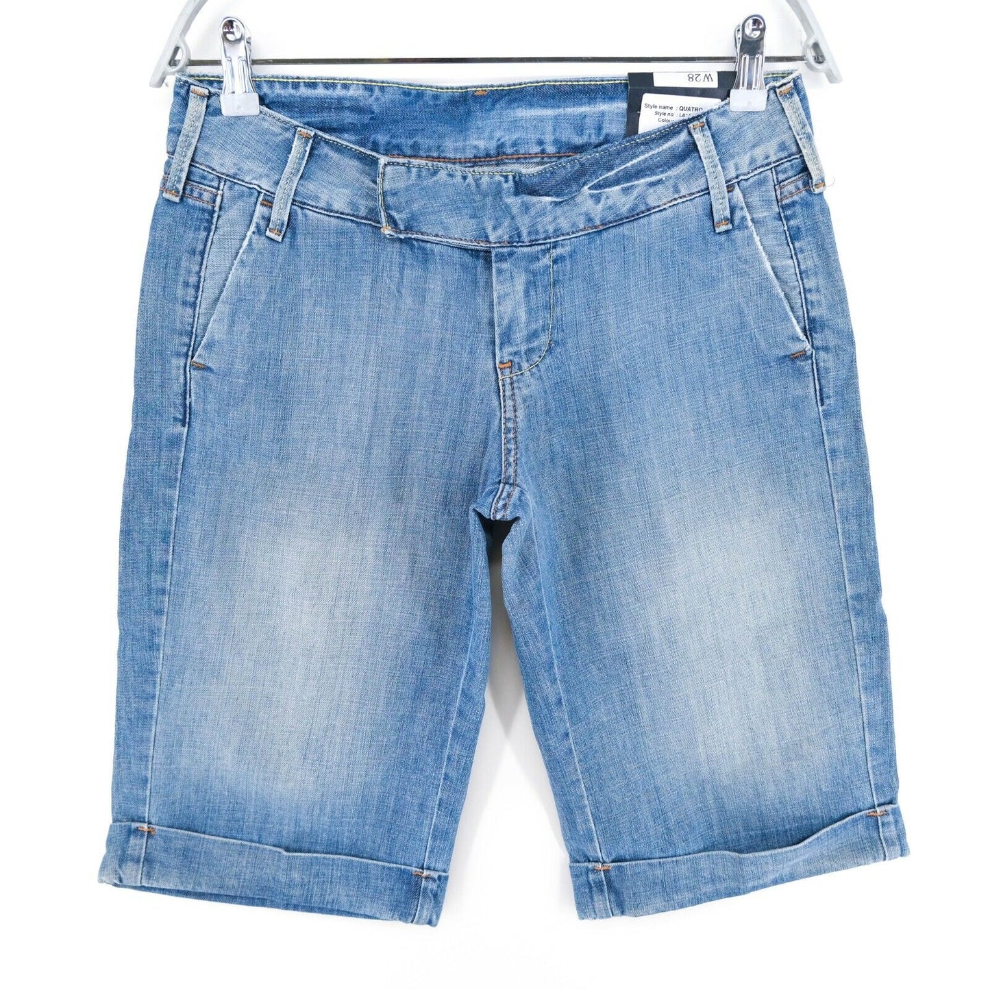 PEPE JEANS Blue Denim Shorts Size W26 W28