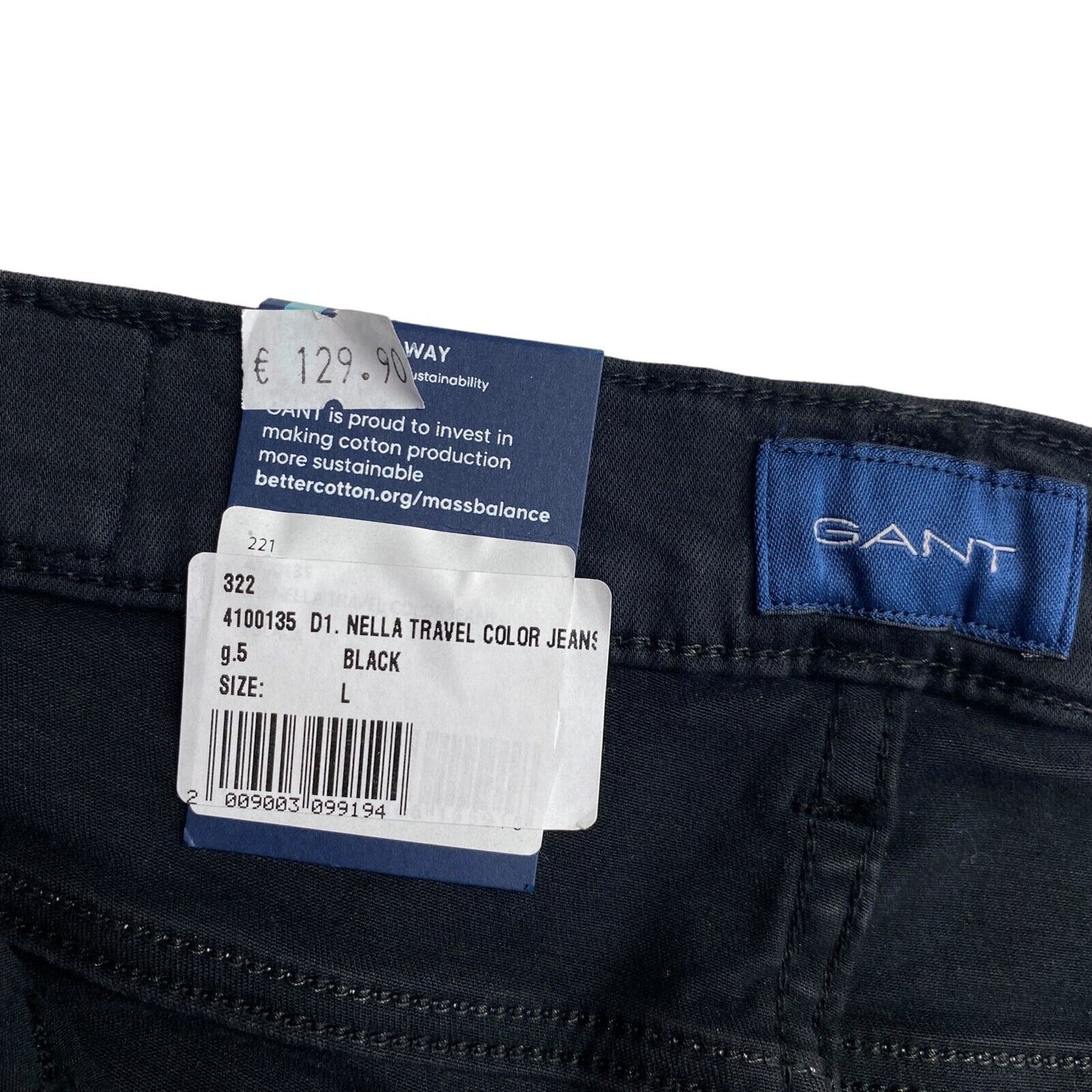 GANT Black Nella Travel Colour Skinny Jeans Size L