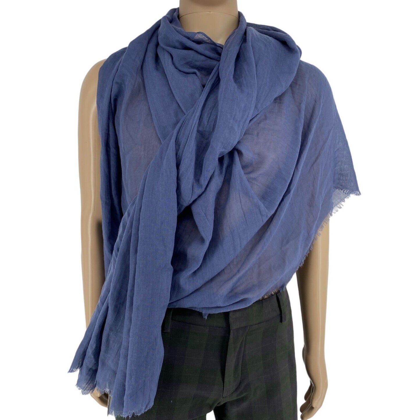 FRANSA Blue Solid Scarf Shawl