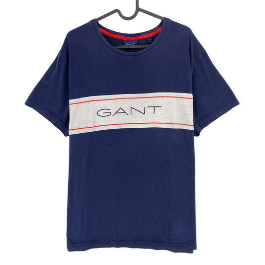 GANT Navy Blue Big Logo Crew Neck T Shirt Size XL