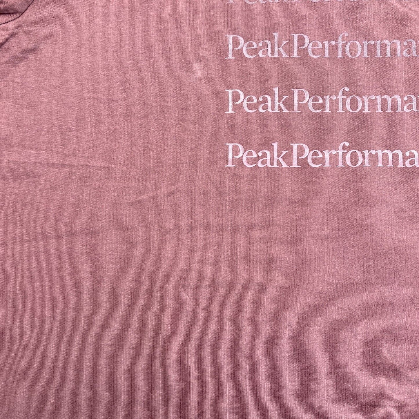 Peak Performance Women Rose Brown Ground SS Crew Neck T Shirt Size XL